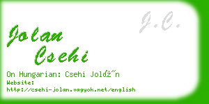 jolan csehi business card